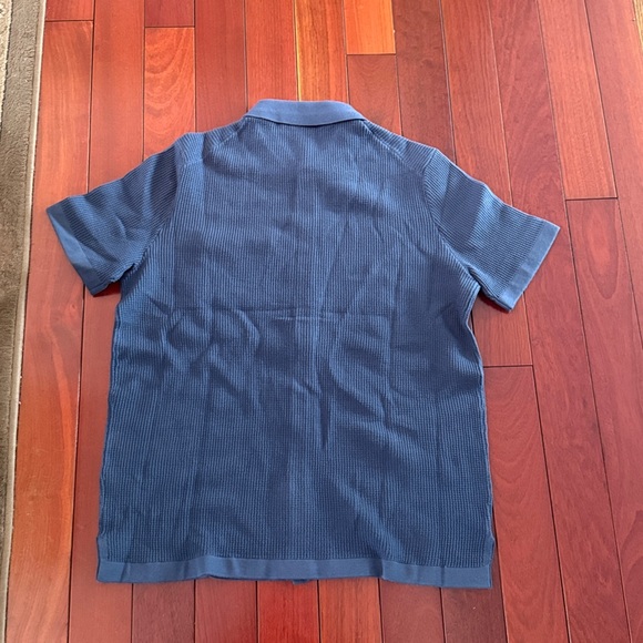 Scotch & Soda Navy Textured Short Sleeve Shirt - Picture 2 of 5